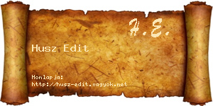 Husz Edit névjegykártya